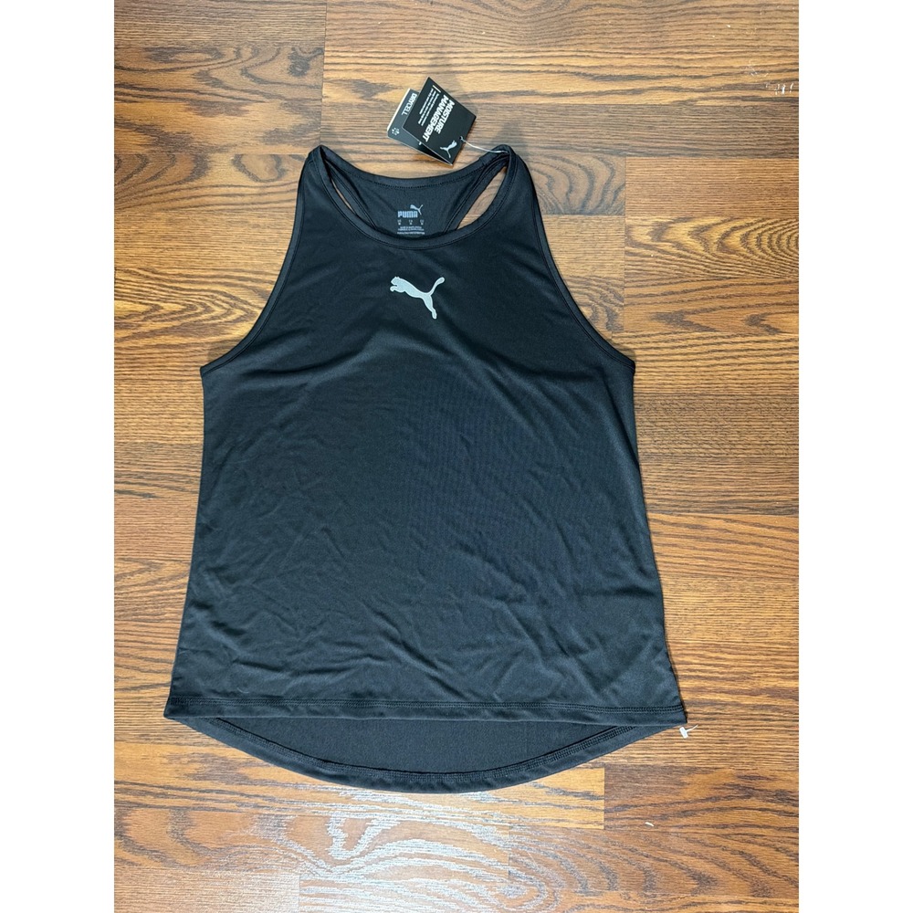 Puma Womens DryCell Racerback Tank Top Black Medium Moisture Wicking NWT Snag